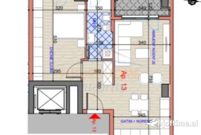 Shtepi ne shitje Apartament ne Tirane, 1+1, Mobilimi Bosh, pa mobiluar, Pagesa 139,500  Euro.