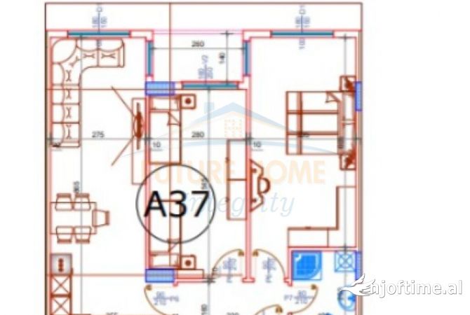 Shtepi ne shitje Apartament ne Tirane, 2+1, Mobilimi Bosh, pa mobiluar, Pagesa 102,267  Euro.