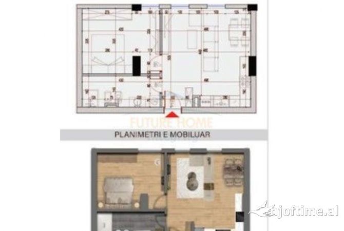 Shtepi ne shitje Apartament ne Tirane, 1+1, Mobilimi Bosh, pa mobiluar, Pagesa 166,000  Euro.