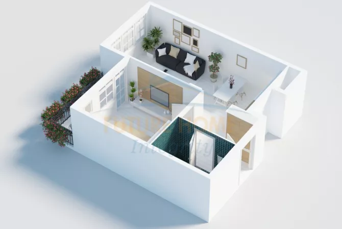 Shtepi ne shitje 1+1 ne Tirane - 155,000 Euro