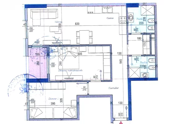 Shtepi ne shitje Apartament ne Tirane, 2+1, Mobilimi Bosh, pa mobiluar, Pagesa 143,750  Euro.