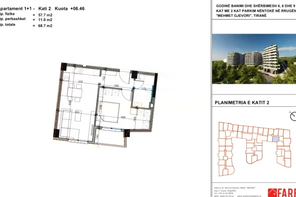 House for Sale 1+1 in Tirana - 82,400 Euro