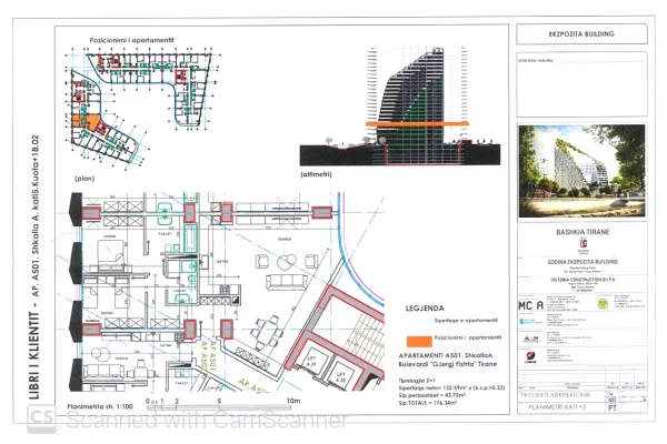 Shtepi ne shitje Apartament ne Tirane, 2+1, Mobilimi Bosh, pa mobiluar, Pagesa 529,000  Euro.