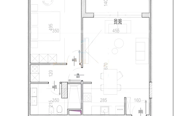 Shtepi ne shitje Apartament ne Tirane, 1+1, Mobilimi Bosh, pa mobiluar, Pagesa 182,240  Euro.