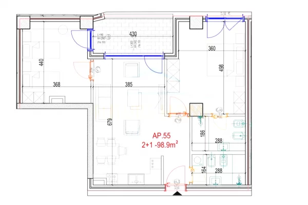 Shitet, Apartament 2+1+2+Post parkimi, Mara Residence, në Don Bosko