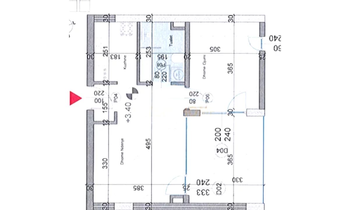 Shtepi ne shitje Apartament ne Durres, 1+1, Mobilimi Bosh, pa mobiluar, Pagesa 195,000  Euro.