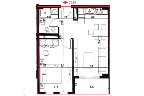 Shtepi ne shitje Apartament ne Tirane, 1+1, Mobilimi Bosh, pa mobiluar, Pagesa 91,000  Euro.