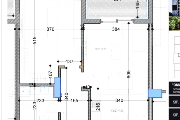 Shtepi ne shitje Apartament ne Tirane, 1+1, Mobilimi Bosh, pa mobiluar, Pagesa 80,960  Euro.