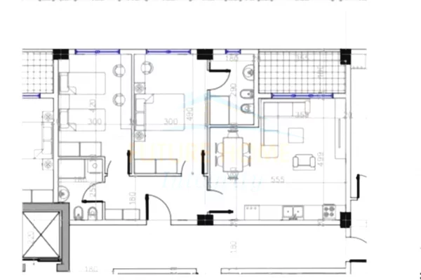 Shtepi ne shitje Apartament ne Tirane, 2+1, Mobilimi Bosh, pa mobiluar, Pagesa 125,000  Euro.
