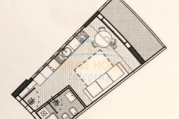 Shtepi ne shitje Apartament ne Durres, Garsoniere, Mobilimi Bosh, pa mobiluar, Pagesa 49,900  Euro.