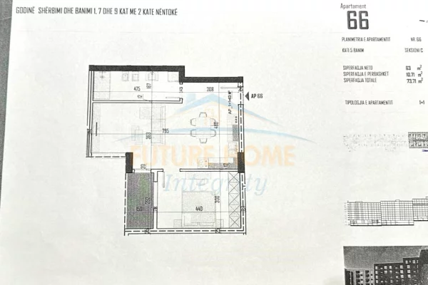 Shitet, Apartament 1+1, Tirana View Residence, Paskuqan,