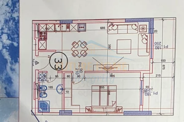 Shitet, Apartament 1+1, Paskuqan, Tiranë. në Space City Building Complex.