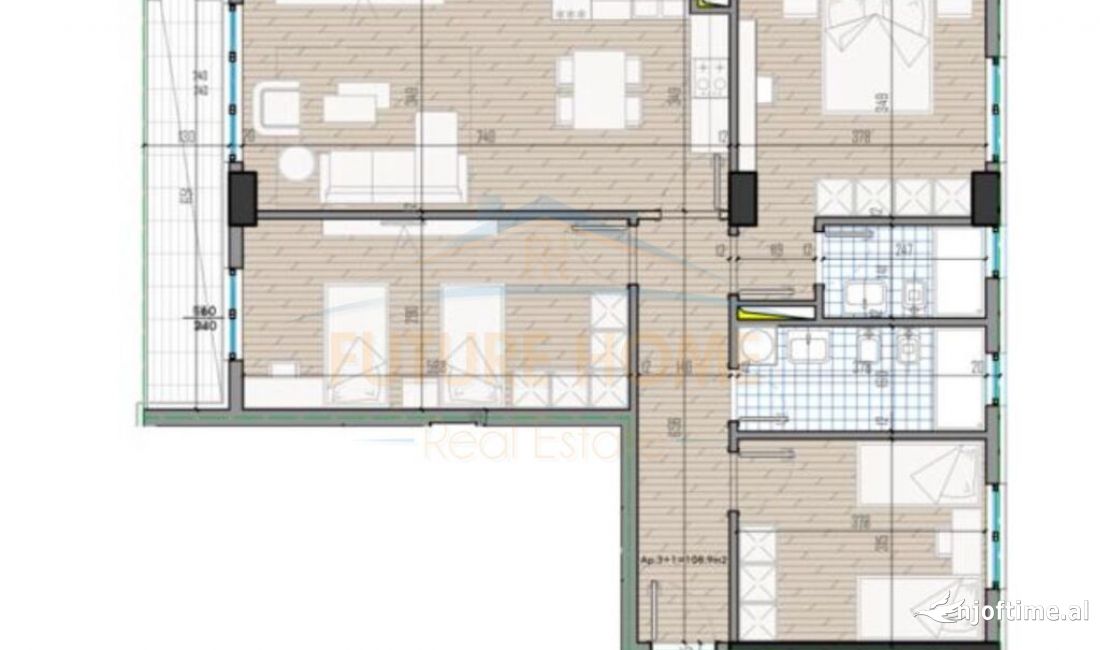 Apartment for sale in Tirana 3+1, Emty