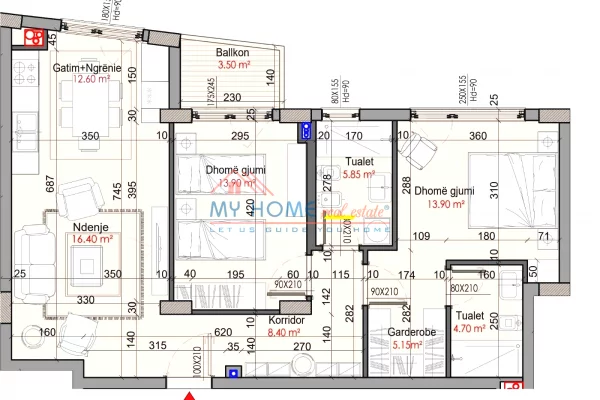 Shtepi ne shitje Apartament ne Tirane, 2+1, Mobilimi E mobiluar, Pagesa 239,000  Euro.