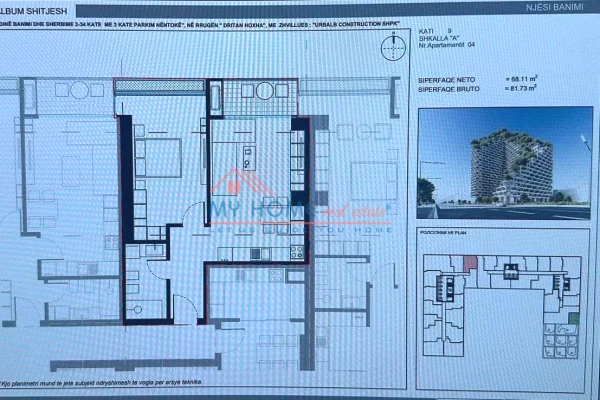 Apartament 1+1 ne Shitje te "Lion Park 2" ne Tirane