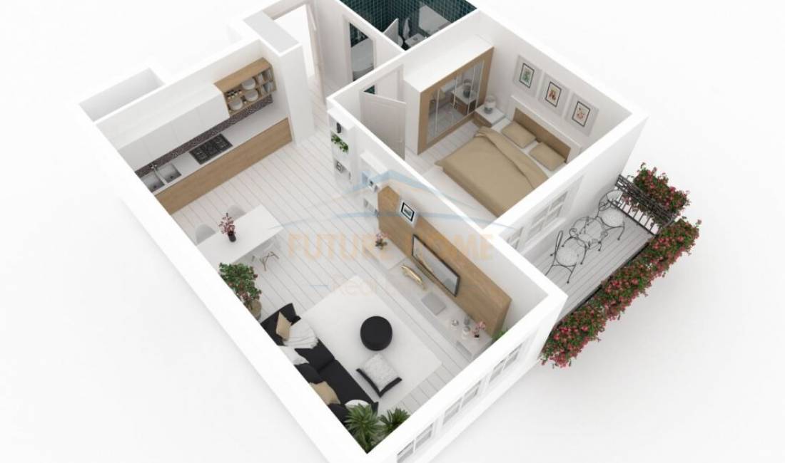 Shtepi ne shitje Apartament ne Tirane, 1+1, Mobilimi E mobiluar, Pagesa 210,000  Euro.