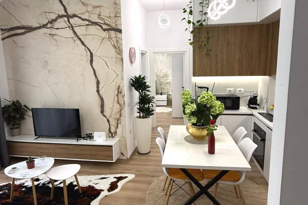 Shtepi me qera Apartament ne Tirane, 1+1, Mobilimi E mobiluar, Pagesa 700  Euro.