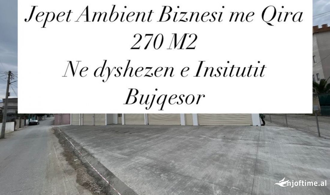 Ambient biznesi me qira, prane institutit Bujqesor
