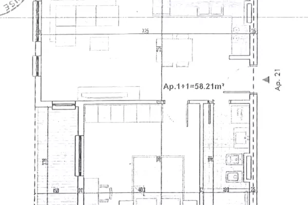 Shtepi ne shitje Apartament ne Tirane, 1+1, Mobilimi Bosh, pa mobiluar, Pagesa 68,000  Euro.