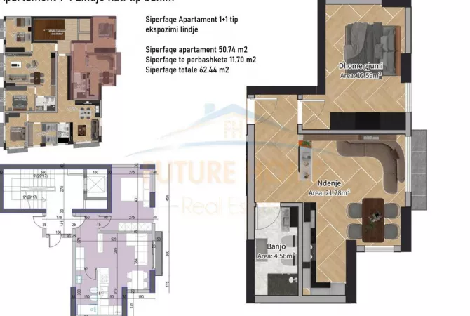 Apartament 1+1 Per Shitje, Rruga e Barrikadave, Tiranë