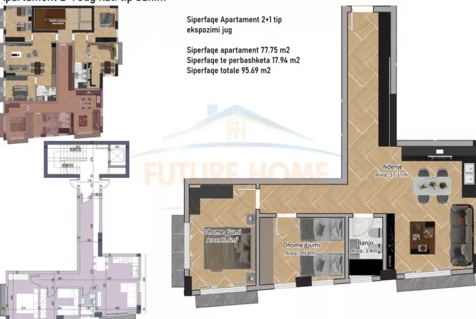 Shitje Apartament 2+1, Rruga e Barrikadave, Tiranë