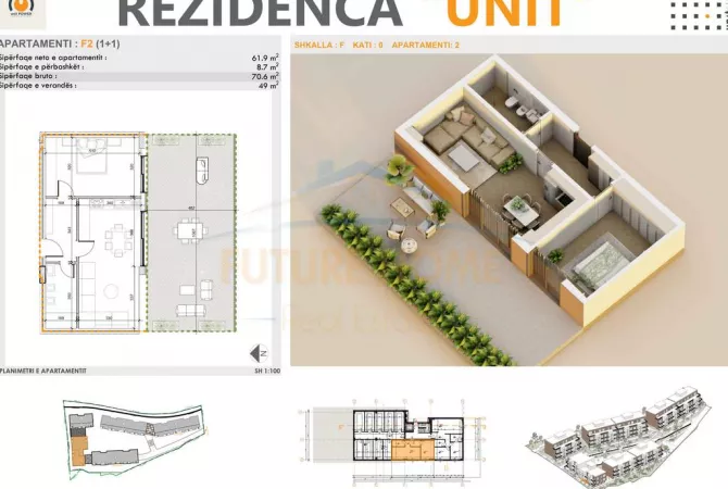 Shtepi ne shitje Apartament ne Tirane, 1+1, Mobilimi Bosh, pa mobiluar, Pagesa 182,500  Euro.