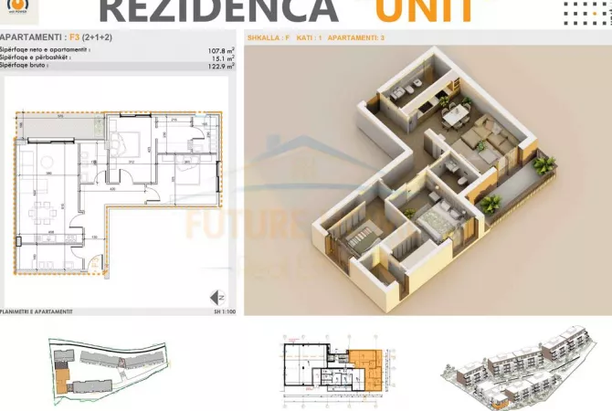 Shtepi ne shitje Apartament ne Tirane, 2+1, Mobilimi Bosh, pa mobiluar, Pagesa 221,200  Euro.