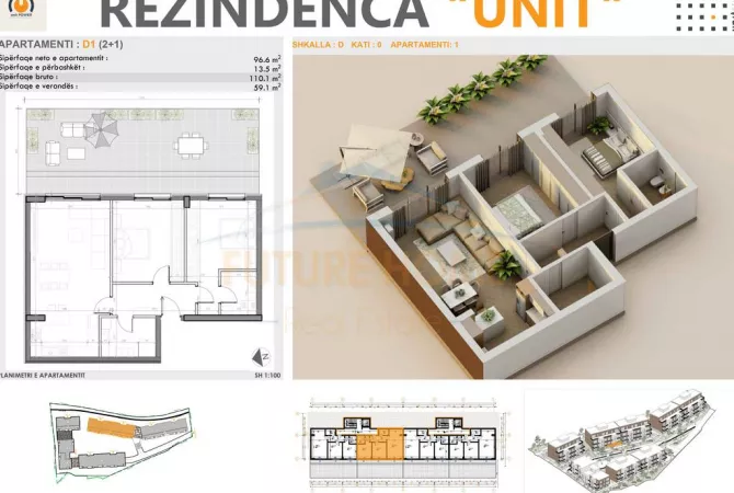 Shtepi ne shitje Apartament ne Tirane, 2+1, Mobilimi Bosh, pa mobiluar, Pagesa 251,000  Euro.