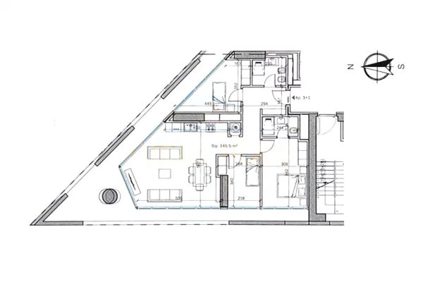 Shtepi ne shitje Apartament ne Tirane, 3+1, Mobilimi Bosh, pa mobiluar, Pagesa 378,400  Euro.