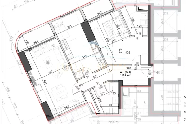 Shtepi ne shitje Apartament ne Tirane, 2+1, Mobilimi Bosh, pa mobiluar, Pagesa 492,000  Euro.