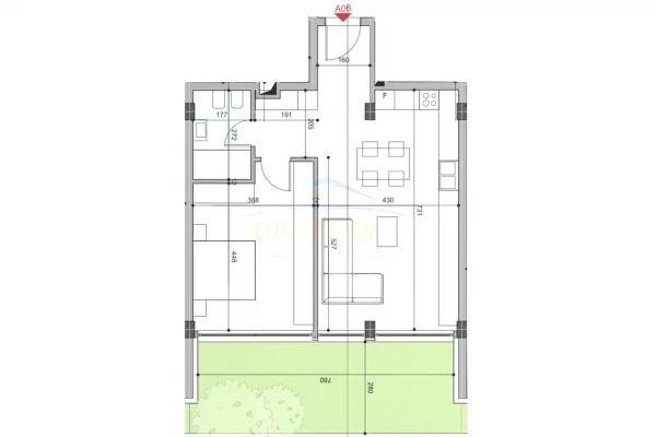 Shtepi ne shitje Apartament ne Tirane, 1+1, Mobilimi Bosh, pa mobiluar, Pagesa 166,205  Euro.