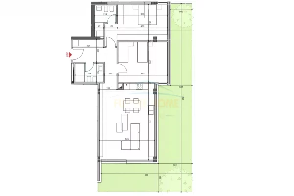 Shtepi ne shitje Apartament ne Tirane, 2+1, Mobilimi Bosh, pa mobiluar, Pagesa 269,350  Euro.