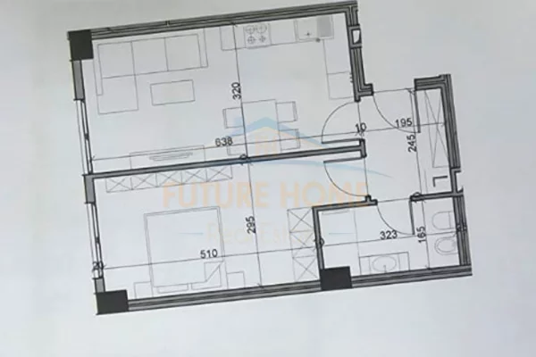 Shtepi ne shitje Apartament ne Tirane, 1+1, Mobilimi Bosh, pa mobiluar, Pagesa 80,750  Euro.