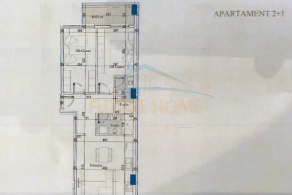 Shtepi ne shitje Apartament ne Tirane, 2+1, Mobilimi Bosh, pa mobiluar, Pagesa 138,060  Euro.