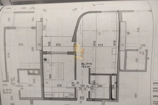 Shtepi ne shitje Apartament ne Tirane, 1+1, Mobilimi Bosh, pa mobiluar, Pagesa 220,000  Euro.