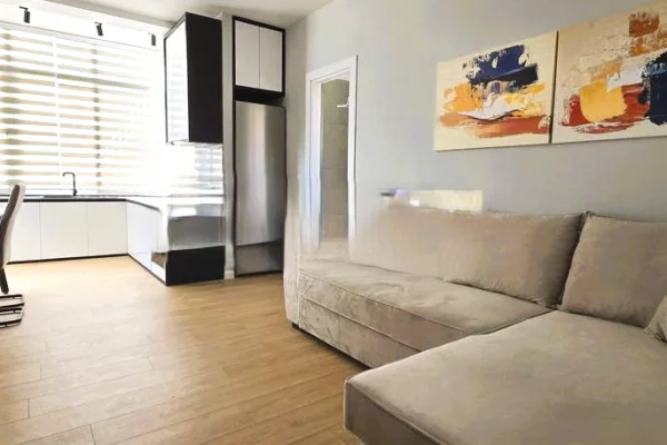 Shtepi ne shitje Apartament ne Tirane, 1+1, Mobilimi E mobiluar, Pagesa 107,000  Euro.