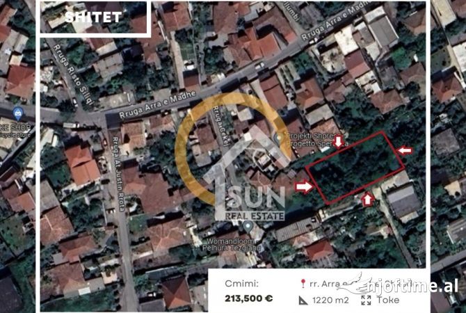 Truall ose Toke ne Shkoder - 213,500 Euro