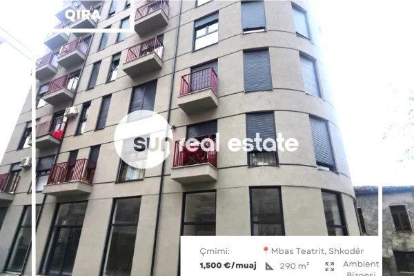 Ambient biznesi me qera 3+1 ne Shkoder - 1,500 Euro