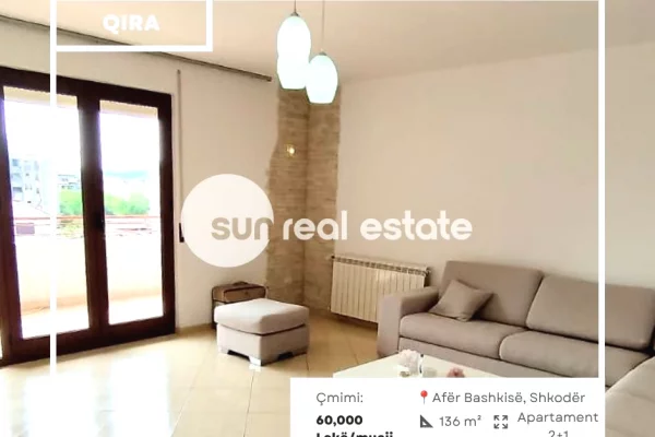 Shtepi me qera 2+1 ne Shkoder - 60,000 Leke