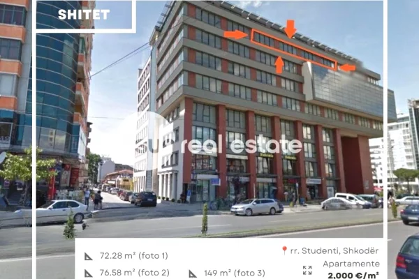 APARTAMENTE PER SHITJE NE ZEMER TE SHKODRES