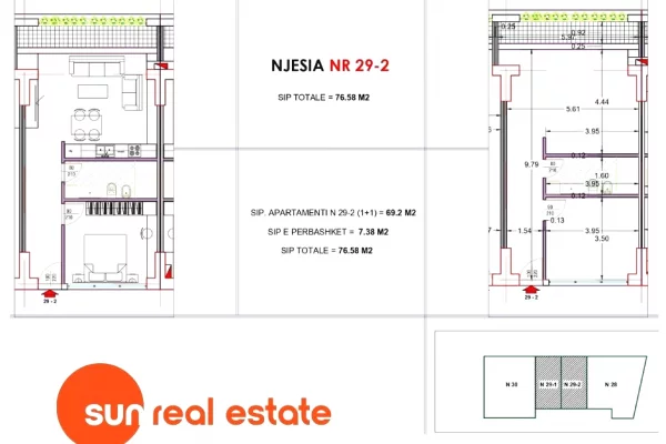 Shtepi ne shitje Apartament ne Shkoder, 1+1, Mobilimi Bosh, pa mobiluar, Pagesa 144,560  Euro.