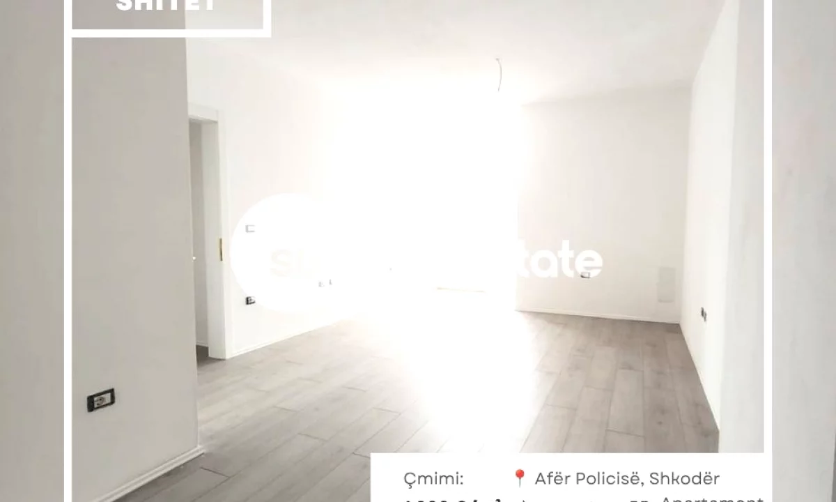 Shtepi ne shitje Apartament ne Shkoder, 2+1, Mobilimi Bosh, pa mobiluar, Pagesa 117,600  Euro.