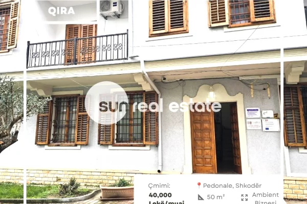 Ambient biznesi me qera 3+1 ne Shkoder - 40,000 Leke