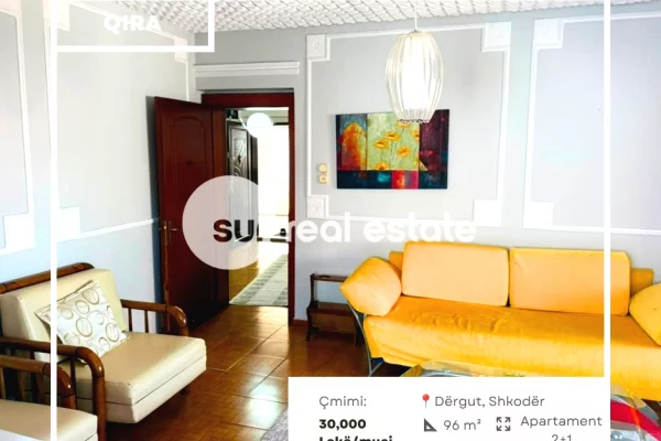 JEPET ME QIRA APARTAMENT 2+1, DERGUT, SHKODER