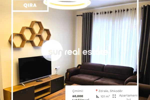 JEPET ME QIRA APARTAMENT 2+1, ZDRALE, SHKODER