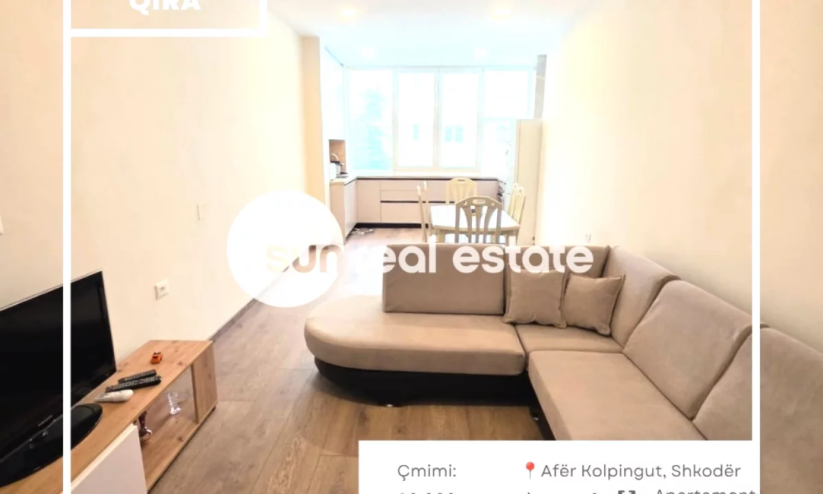 Shtepi me qera Apartament ne Shkoder, 2+1, Mobilimi E mobiluar, Pagesa 40,000  Leke.