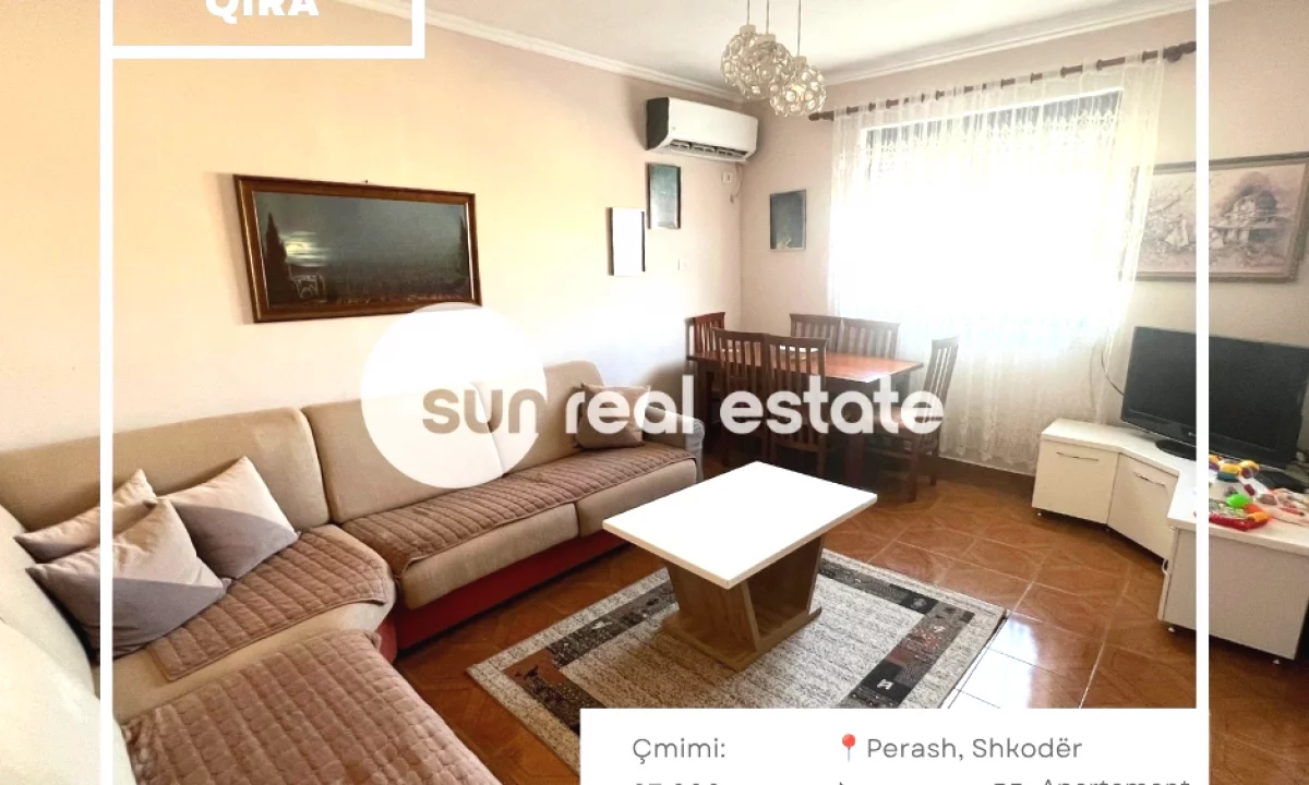 Shtepi me qera Apartament ne Shkoder, 1+1, Mobilimi E mobiluar, Pagesa 27,000  Leke.