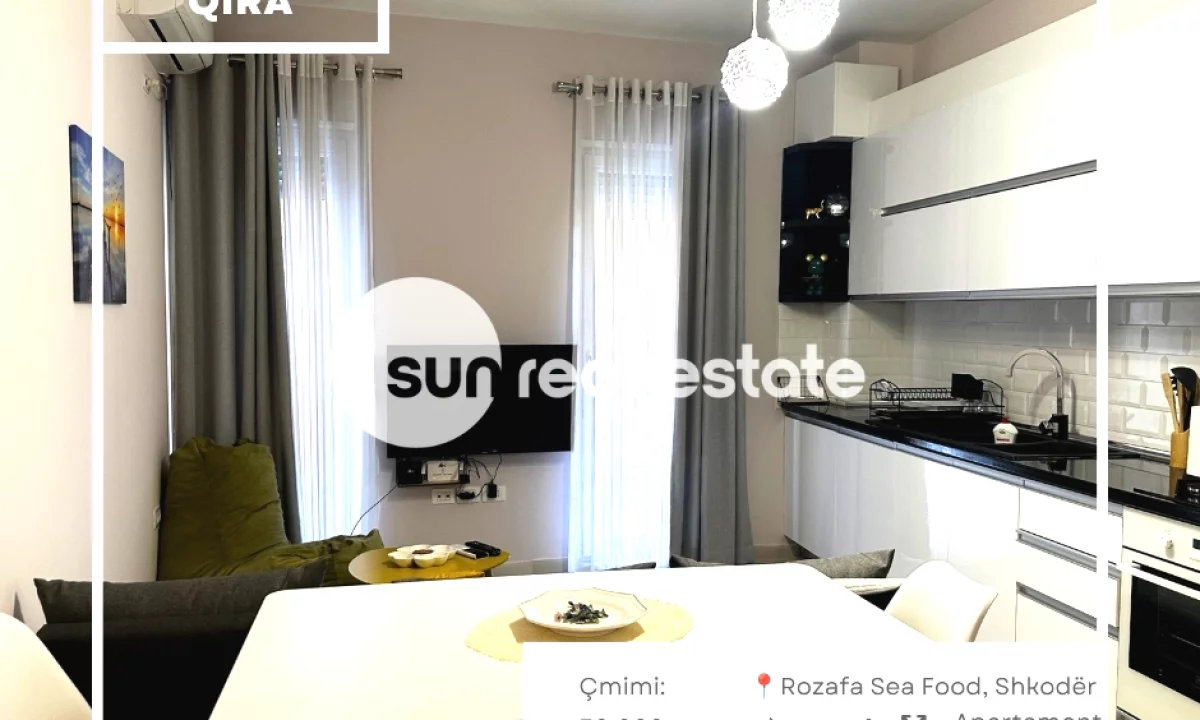 Shtepi me qera Apartament ne Shkoder, 1+1, Mobilimi E mobiluar, Pagesa 50,000  Leke.