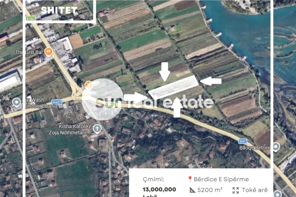 Truall ose Toke ne Shkoder - 13,000,000 Leke