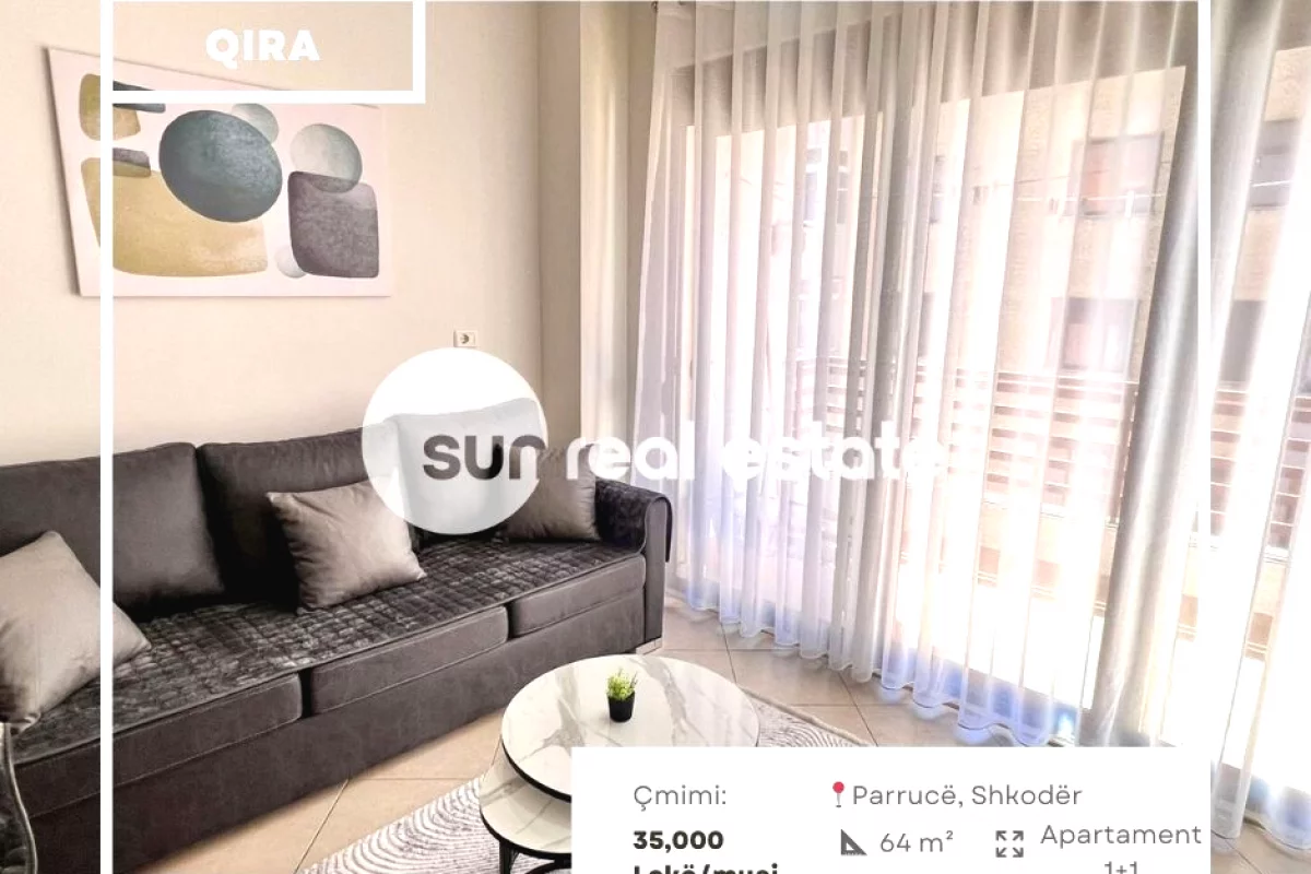 Shtepi me qera Apartament ne Shkoder, 1+1, Mobilimi E mobiluar, Pagesa 35,000  Leke.